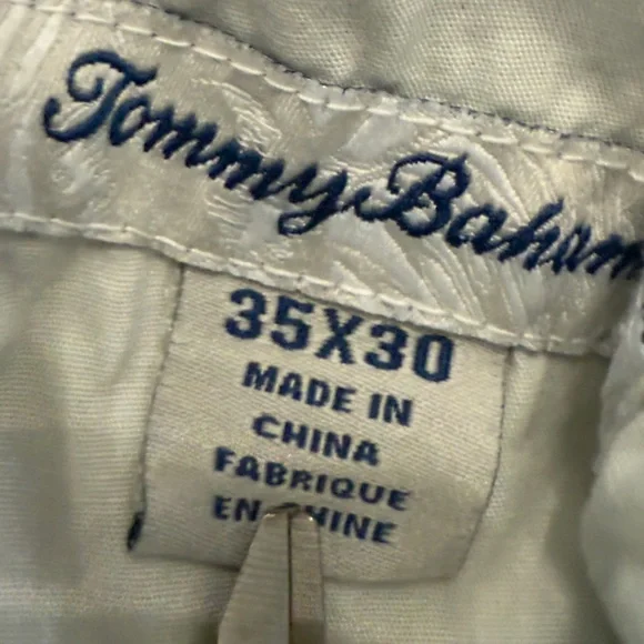 Tommy Bahama Khaki Flat-Front Relaxed Chino Pants - Size 35x30 - Picture 7 of 12